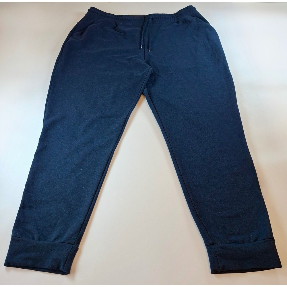 Athletic Works Mens XL Blue DriWorks Joggers Sweatpants Polyester Spandex 40-42